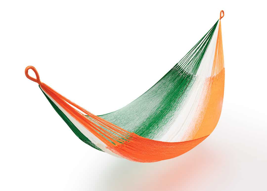 Jumbo double hammock in Irish flag colours