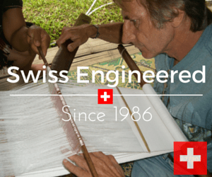 Swiss Textile Engineer checks hammock production